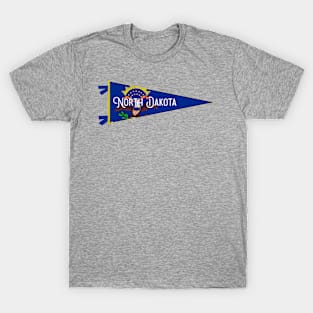 North Dakota Flag Pennant T-Shirt